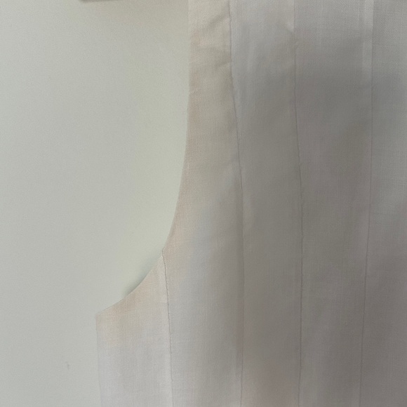 Ralph Lauren Black Label White Sleeveless Midi Pleated Dress Pockets - Picture 8 of 10